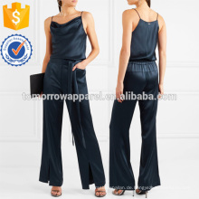 Drapierte Satin Jumpsuit Herstellung Großhandel Mode Frauen Bekleidung (TA30013J)